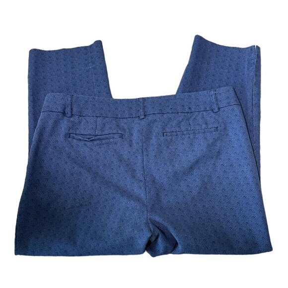 Hilary Radley Stretch Slim Leg Crop Pants in Blue Women's Size 8 - Picture 6 of 9